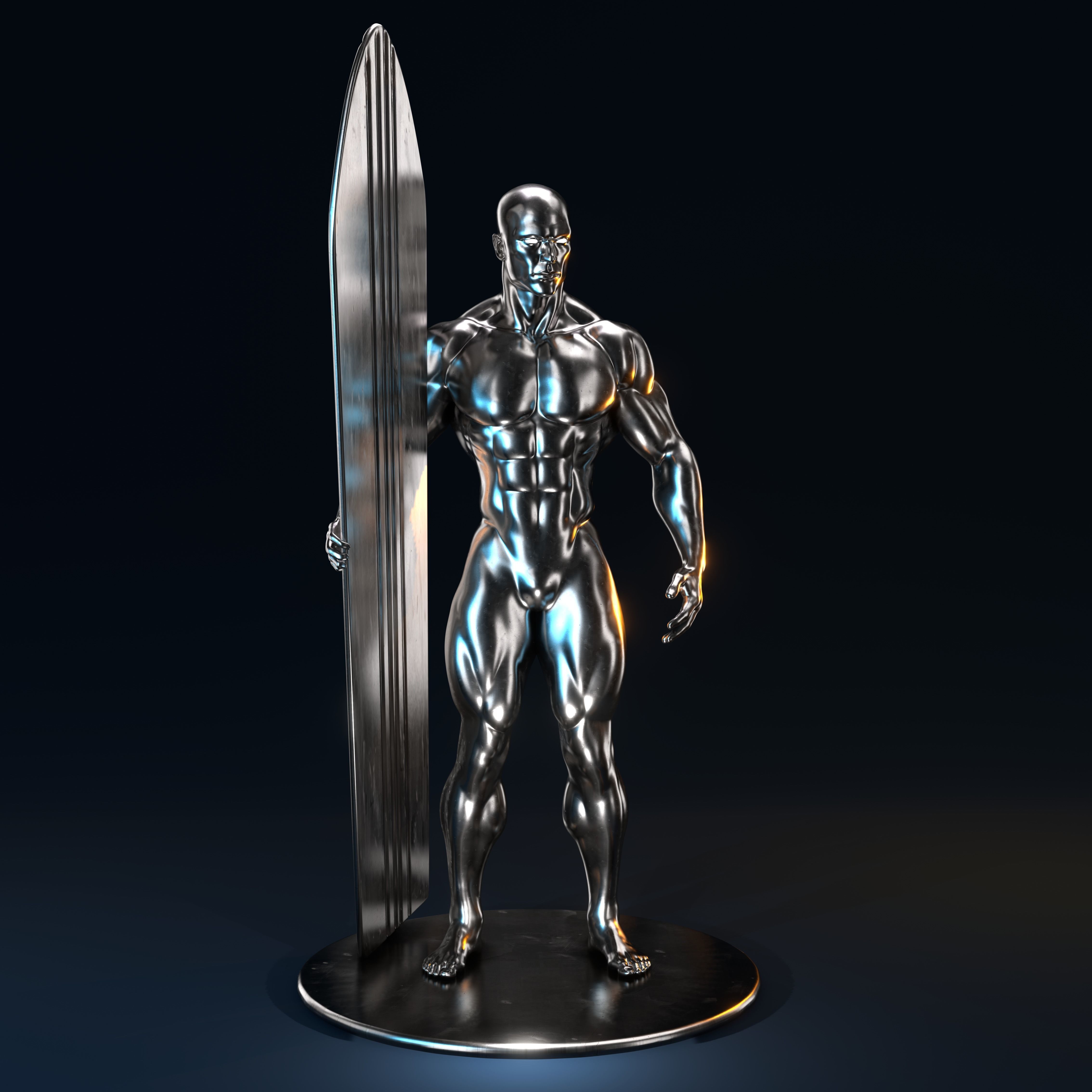 SILVER SURFER Free 3D print model_1