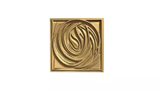 3D Printed Gold Foil Textured Decor Set - Ornamental Wall Panel 