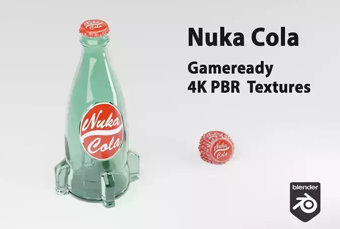 Nuka Cola Lowpoly PBR Gameready Low-poly 3D model