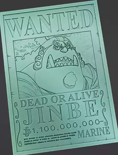 JINBE WANTED POSTER - ONE PIECE