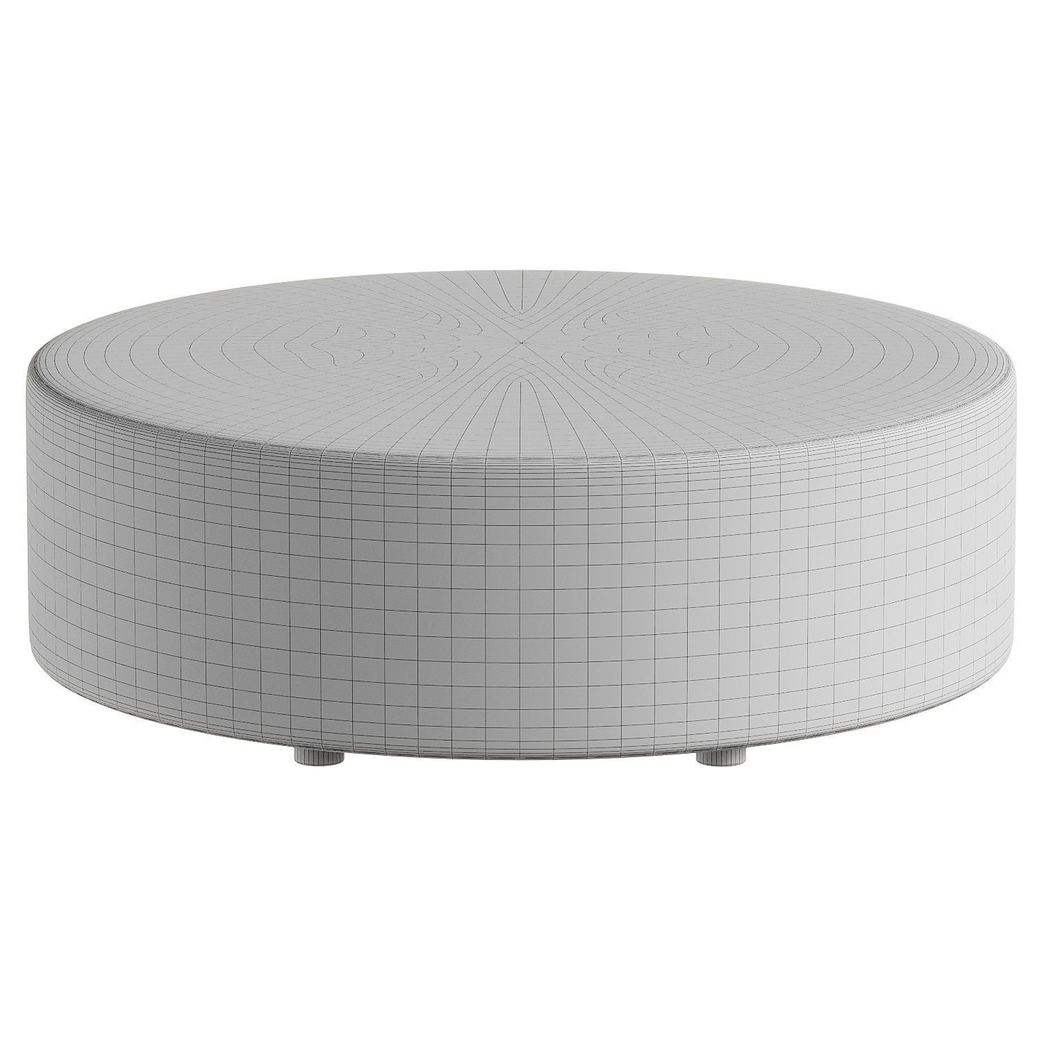 pouf fabric 3D model_3