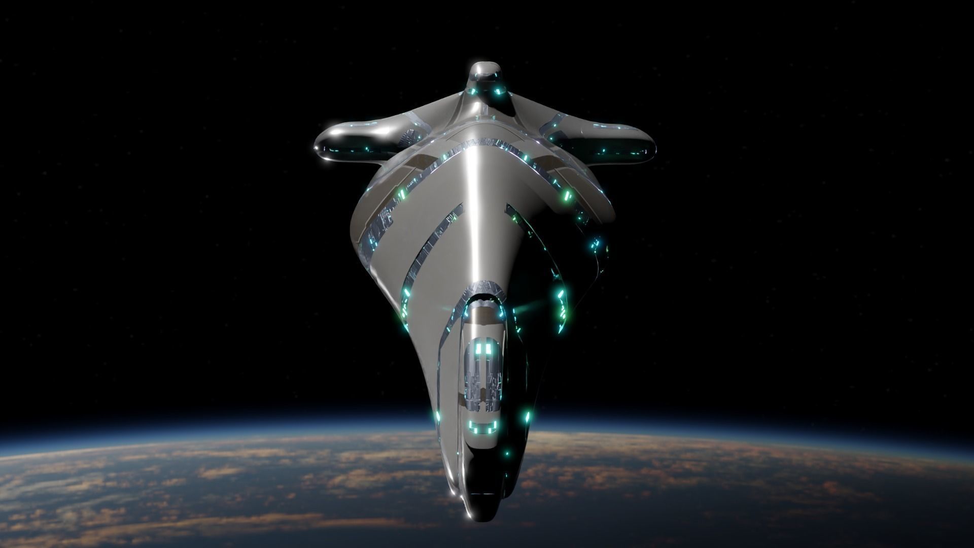 Space Cruiser 3D model_1