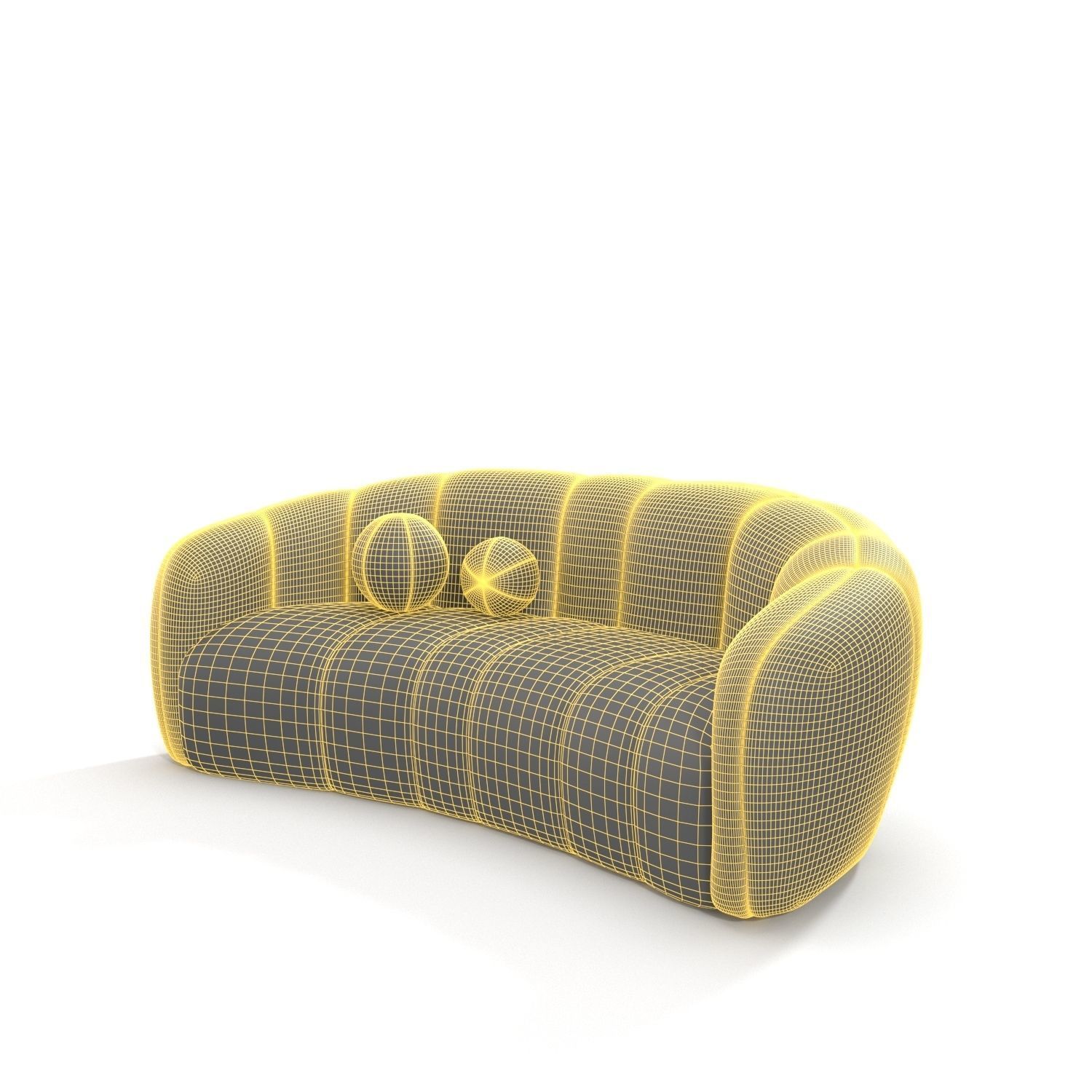 Alexis 89 Fabric Sofa 3D model_5
