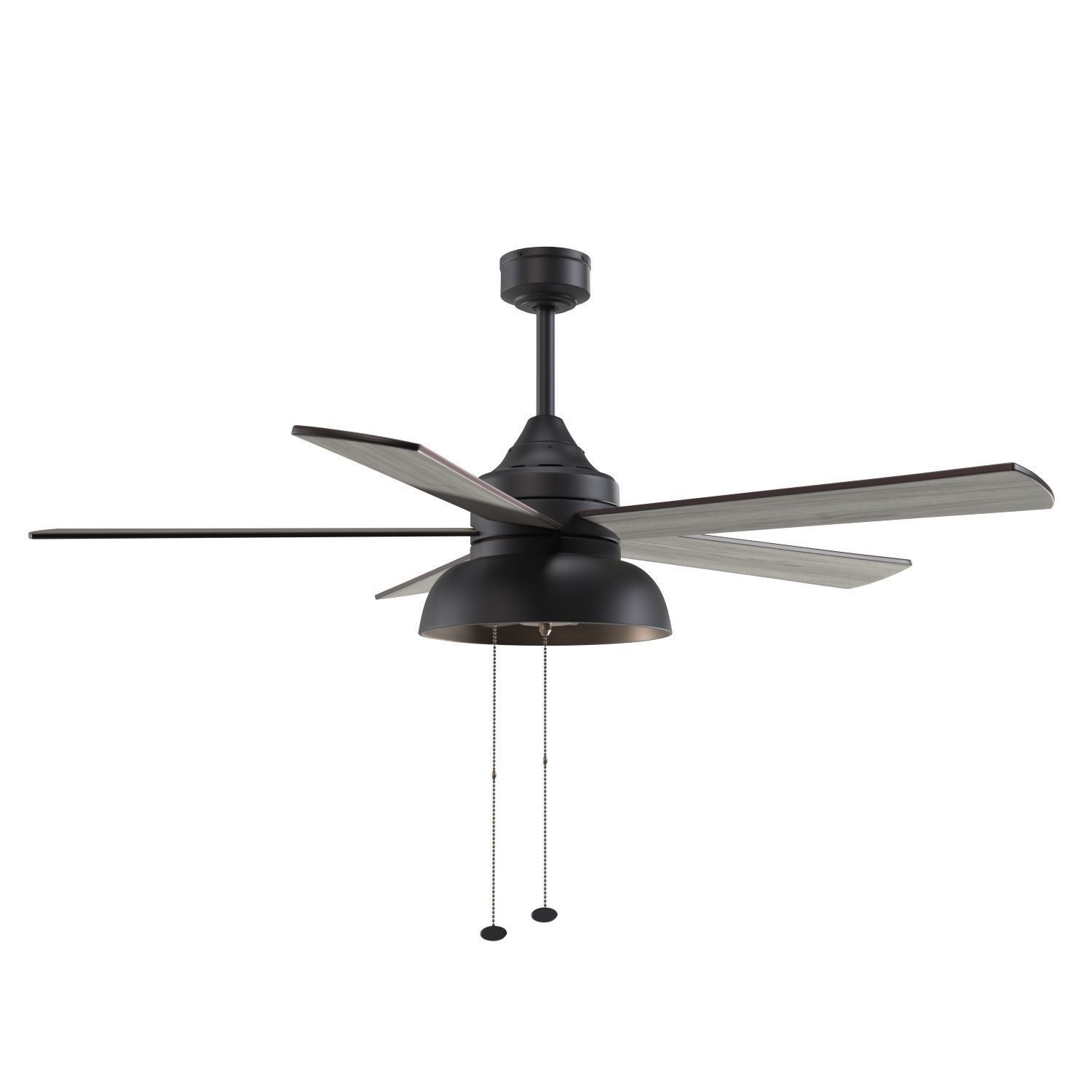 Brightondale Industrial Style Indoor Outdoor LED Ceiling Fan PBR 3D model_2
