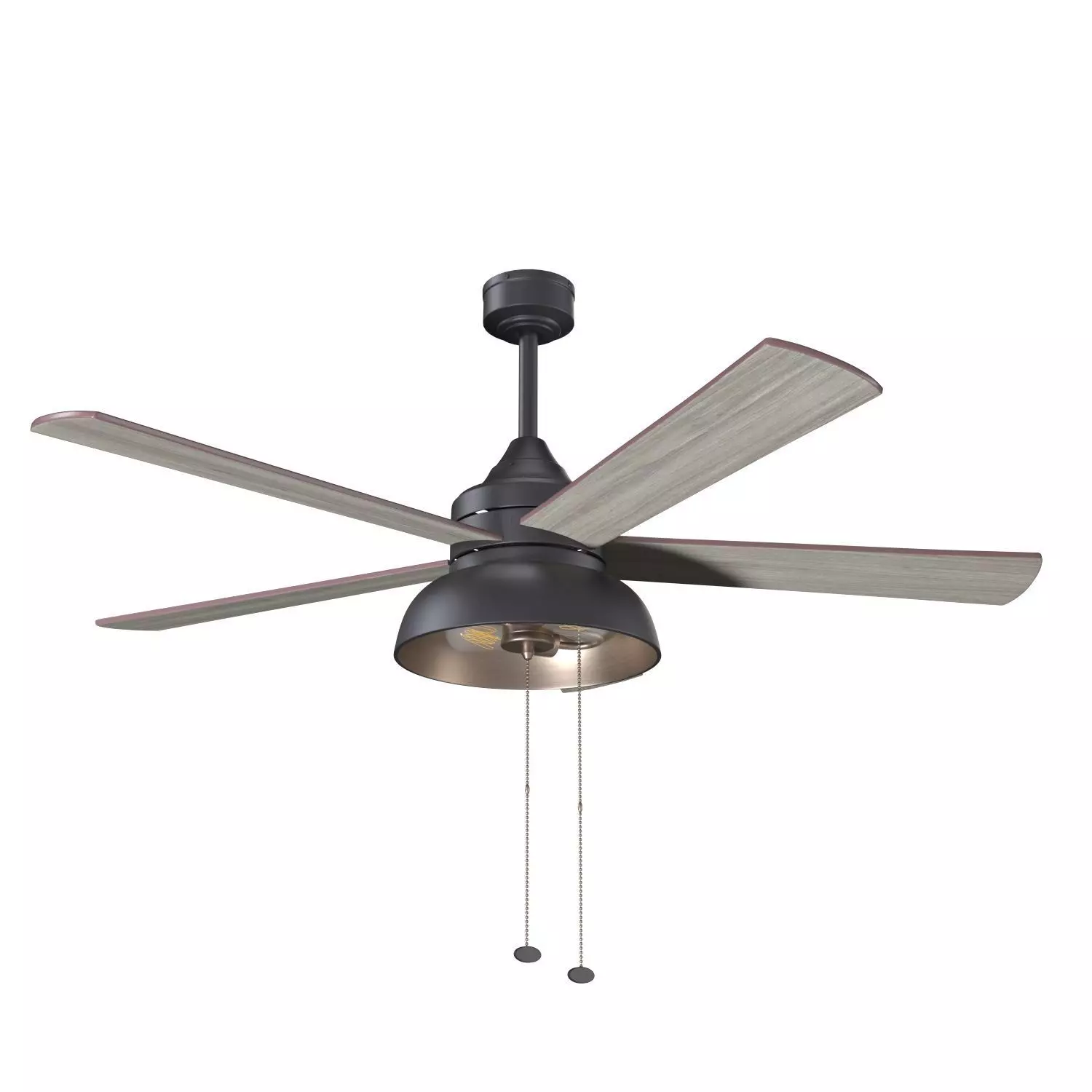 Brightondale Industrial Style Indoor Outdoor LED Ceiling Fan PBR 3D model_0