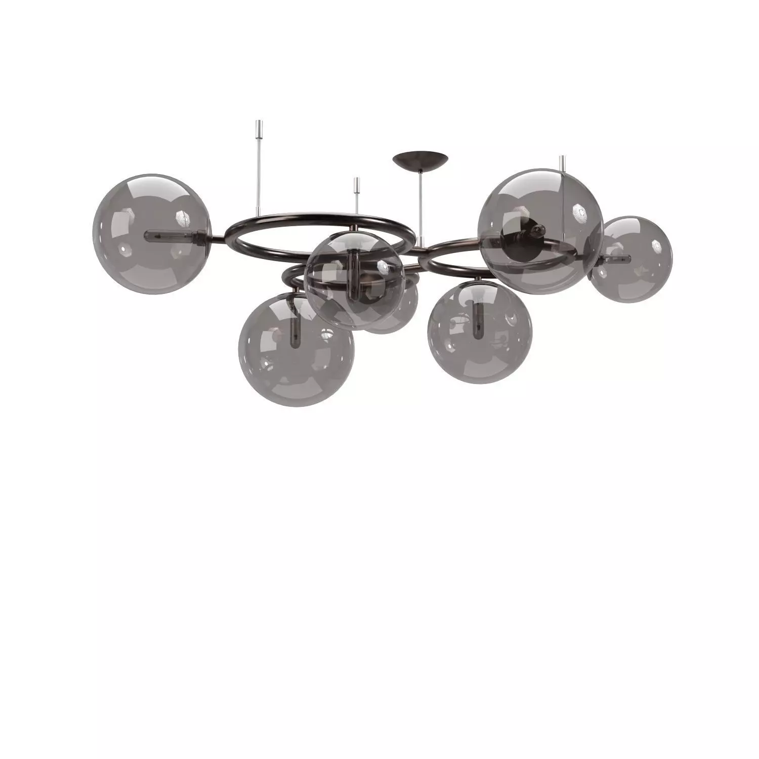 Dimmable Luxury Scandinavian Design Glass Ball Pendant PBR 3D model_0