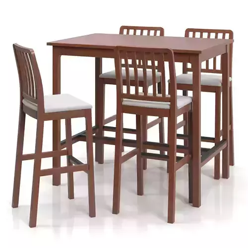 Ekedalenbar Table And 4 Bar Stools PBR