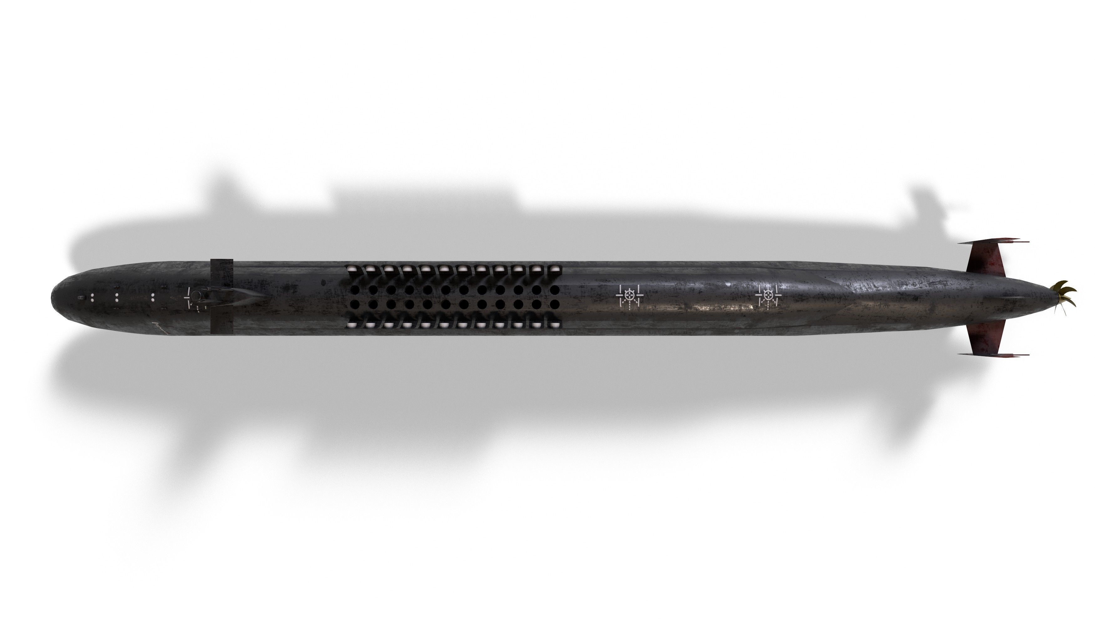 ohio class submarine lowpoly Low-poly 3D model_16