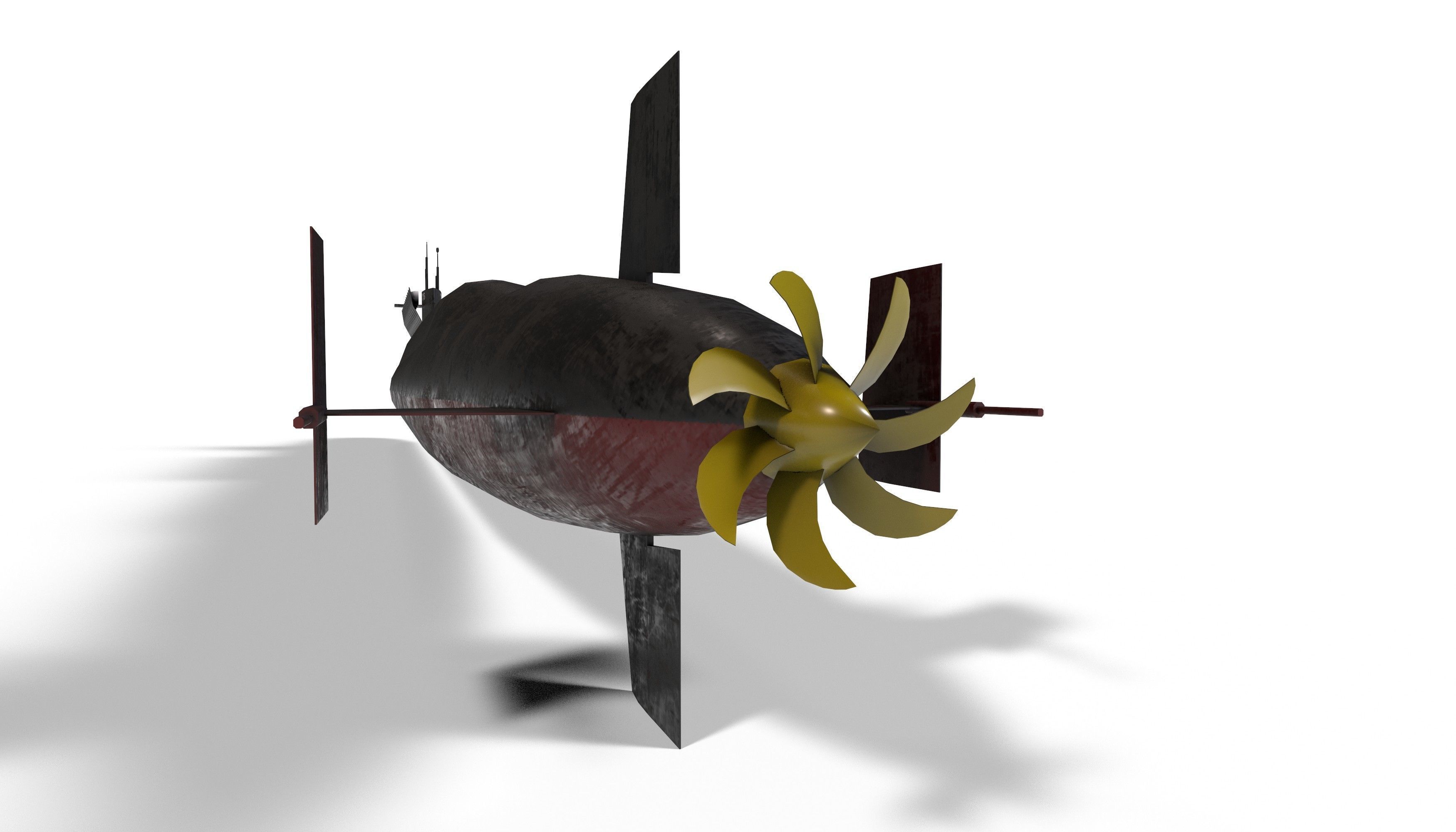 ohio class submarine lowpoly Low-poly 3D model_18