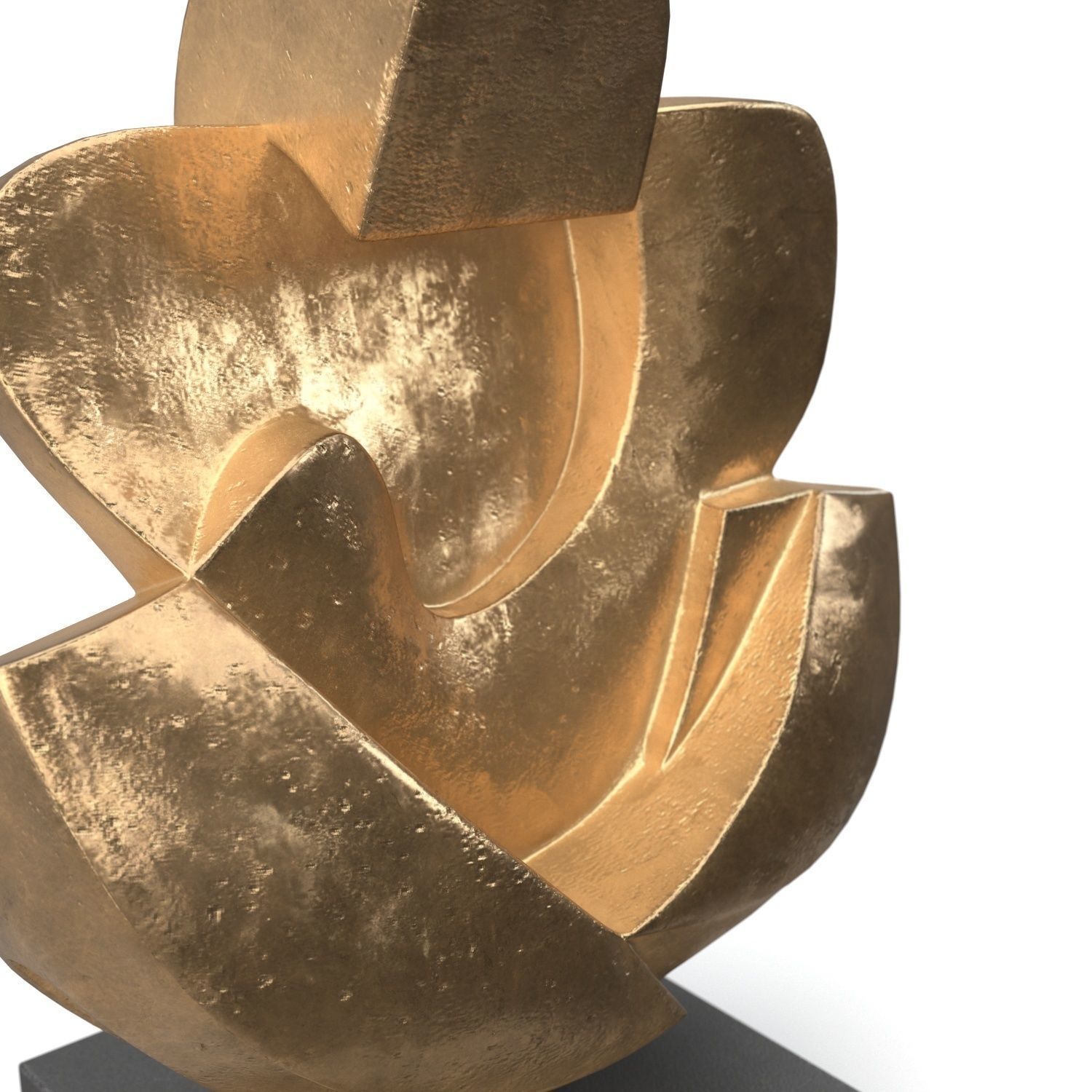 Gardeco Unconditional Love Bronze Sculpture PBR 3D model_3