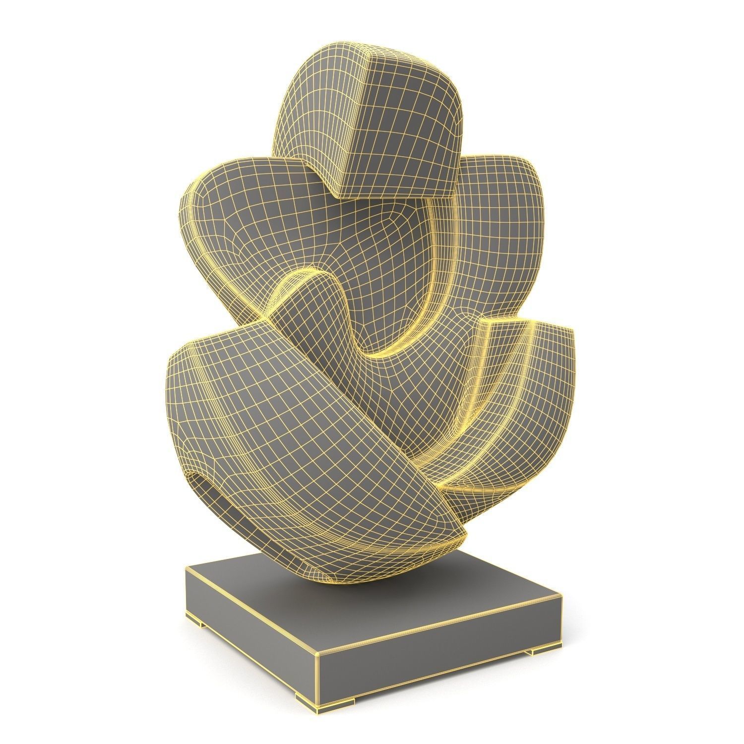 Gardeco Unconditional Love Bronze Sculpture PBR 3D model_5