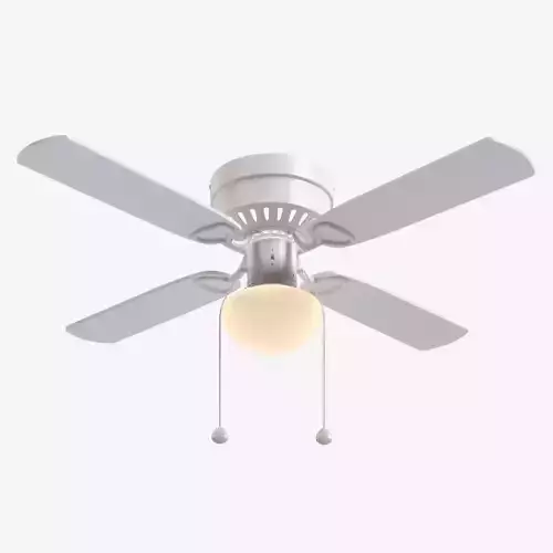 Harbor Breeze White LED Indoor Flush Mount Ceiling Fan PBR