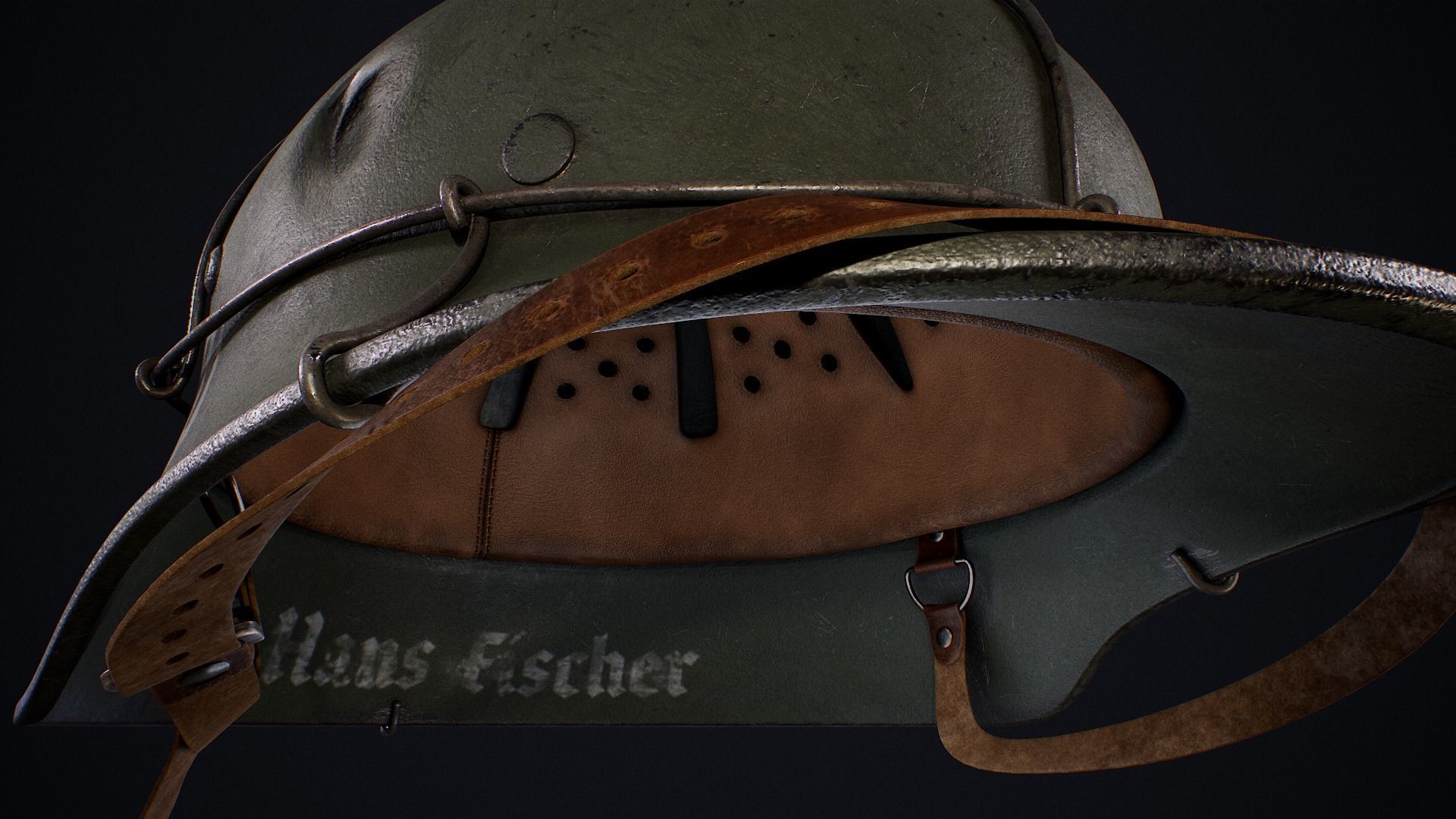 WWII Helmet 3D model_1
