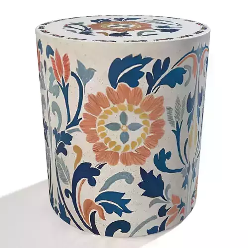 Miray Handpainted Side Table 3D model