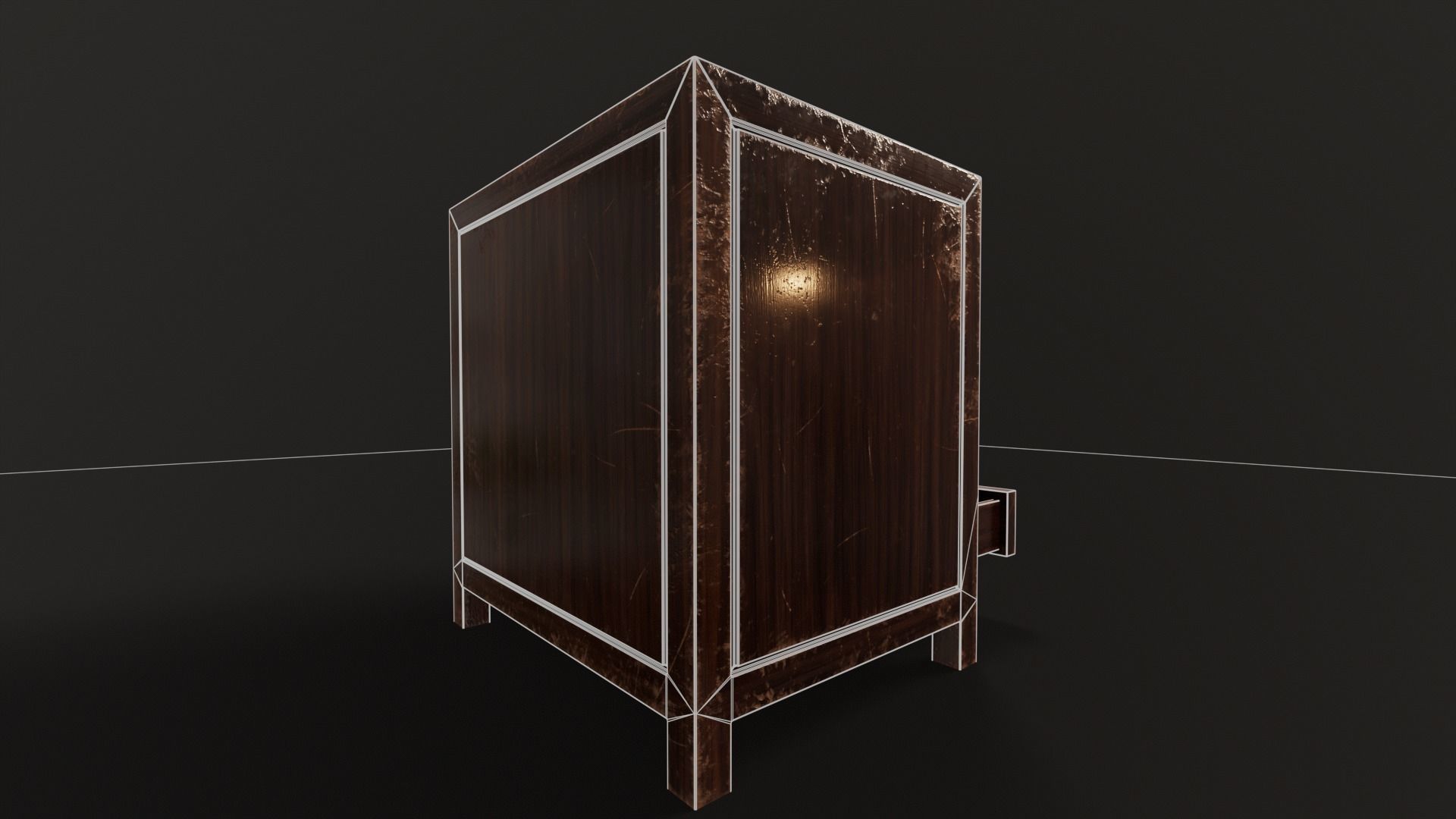Ming Cabinet Low-poly 3D model_17