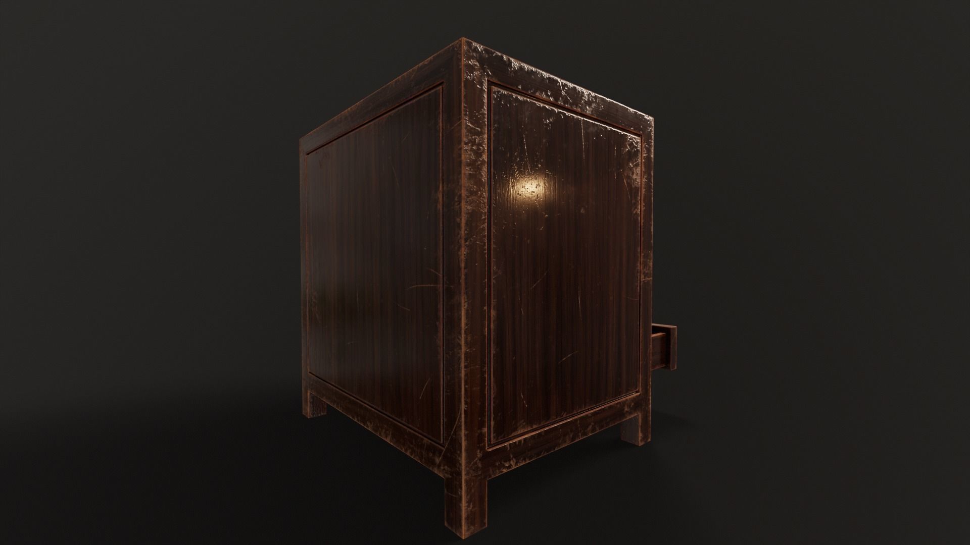 Ming Cabinet Low-poly 3D model_16