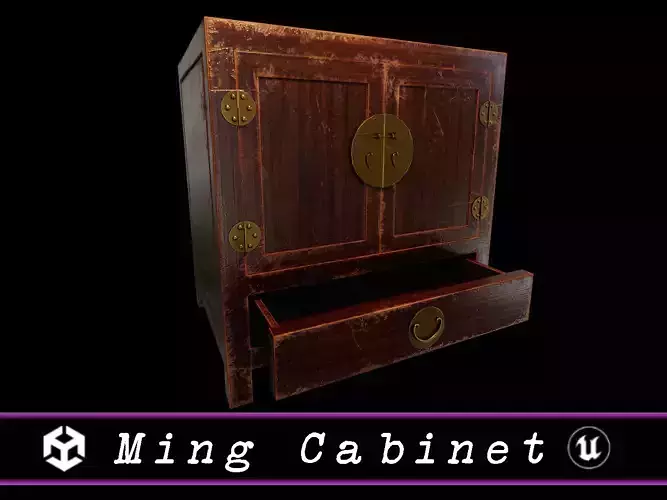 Ming Cabinet Low-poly 3D model