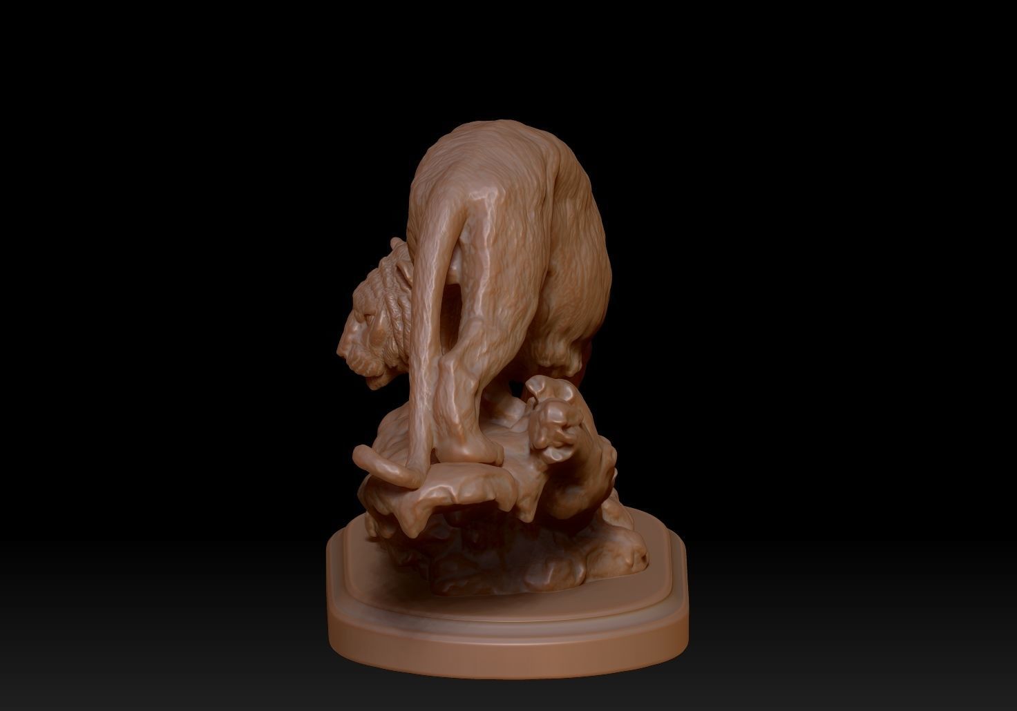 Tiger Sculpture 3D print model_7