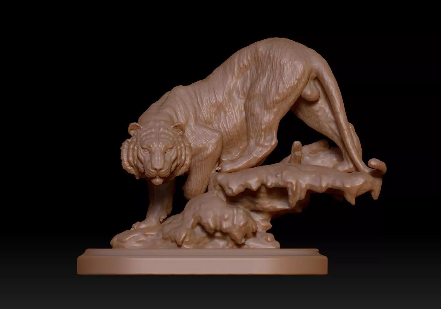 Tiger Sculpture 3D print model_0