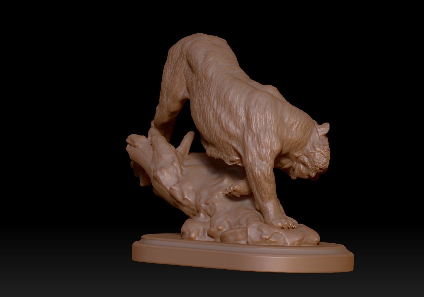 Tiger Sculpture 3D print model_4