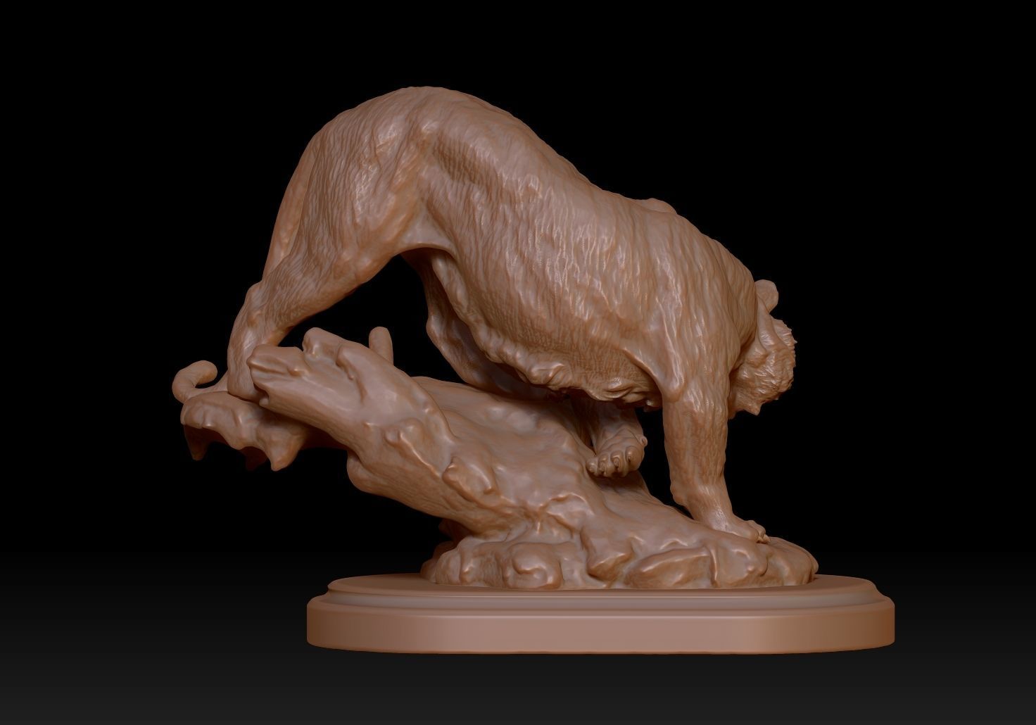 Tiger Sculpture 3D print model_5