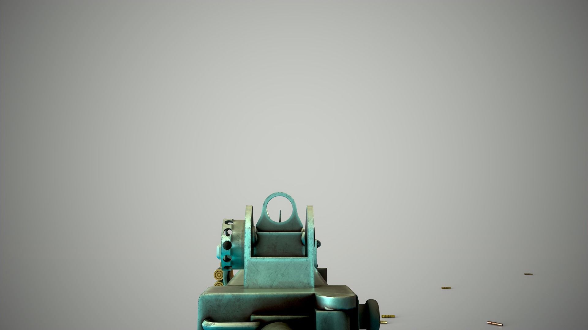 Funny Stylized Negev Machine Gun Low-poly 3D model_7