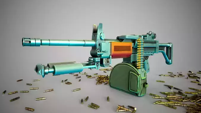 Funny Stylized Negev Machine Gun