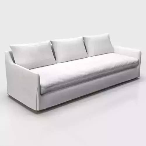 Skirted Track Arm 3 Seatter Sofa PBR