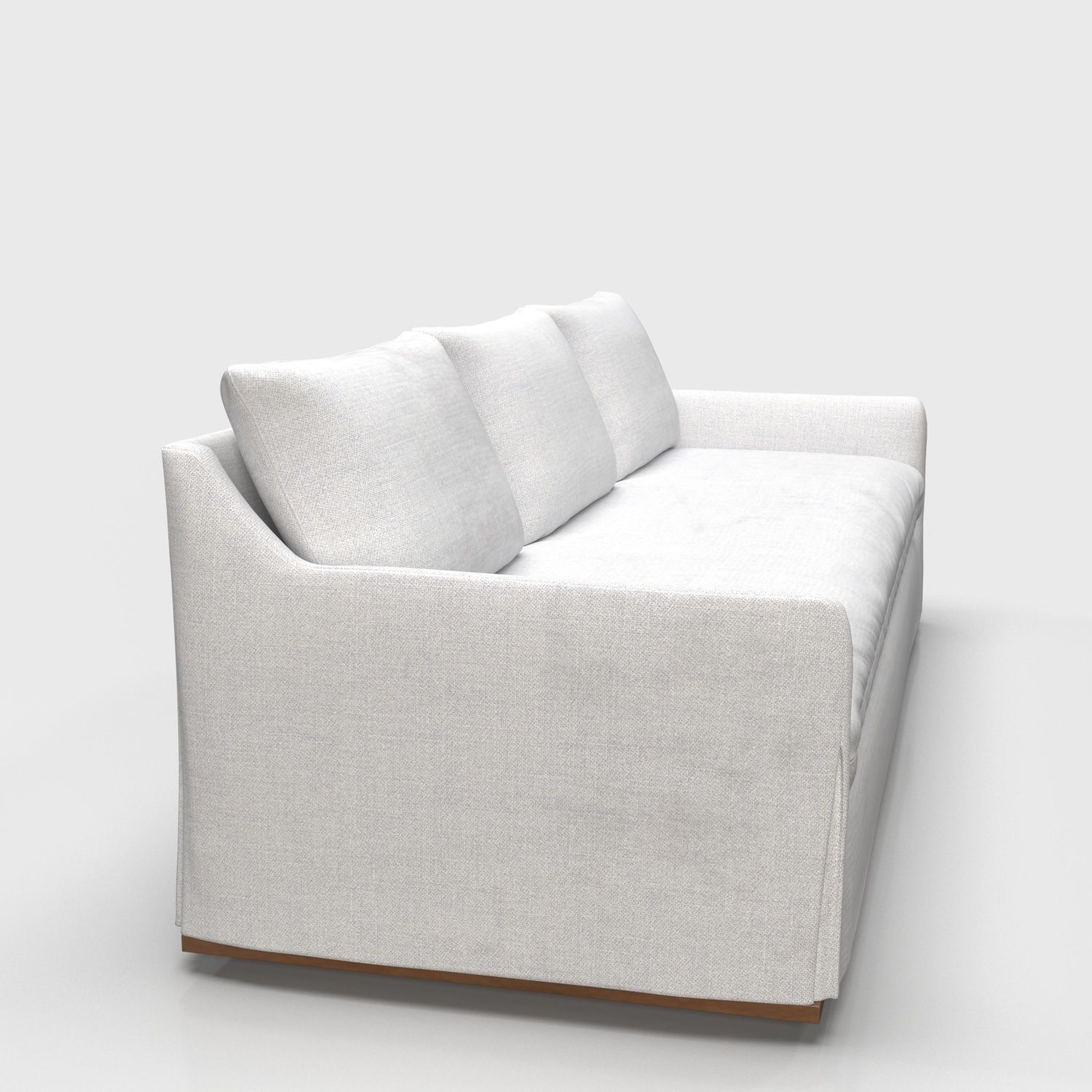 Skirted Track Arm 3 Seatter Sofa PBR 3D model_1