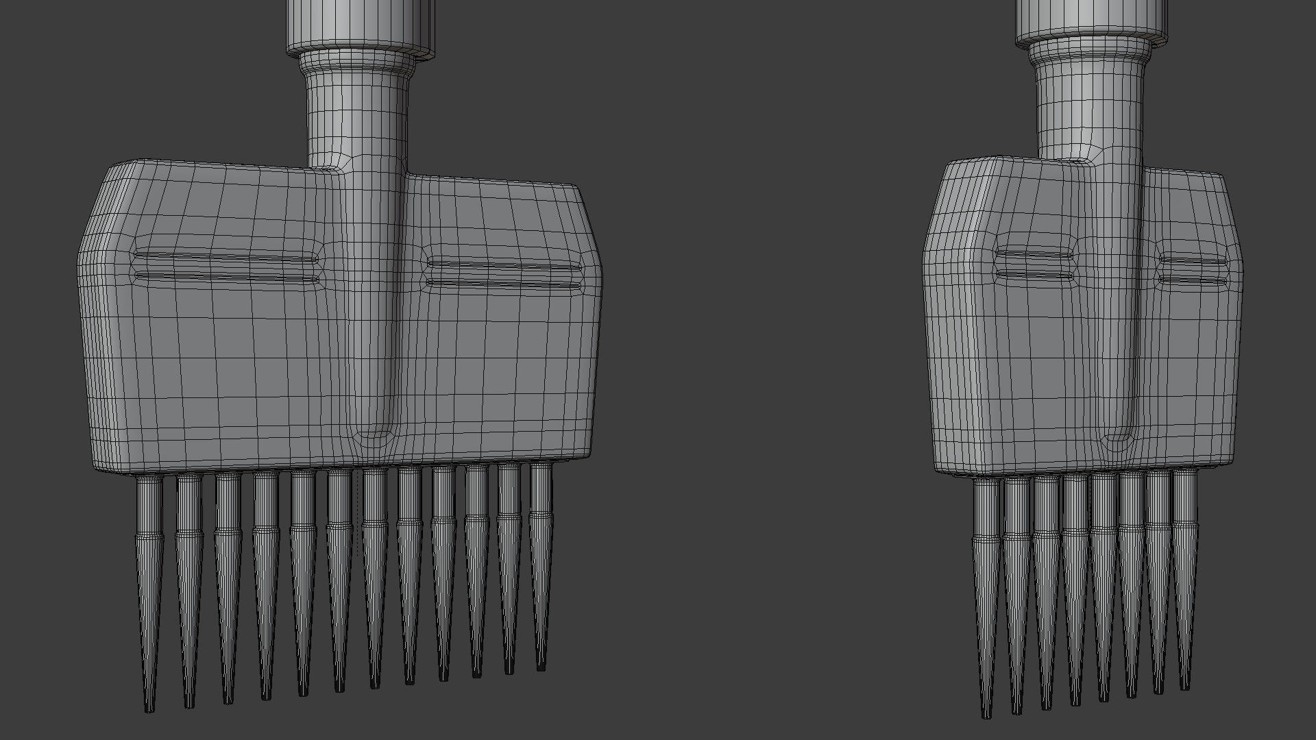 pipette adapter multichannel Low-poly 3D model_9
