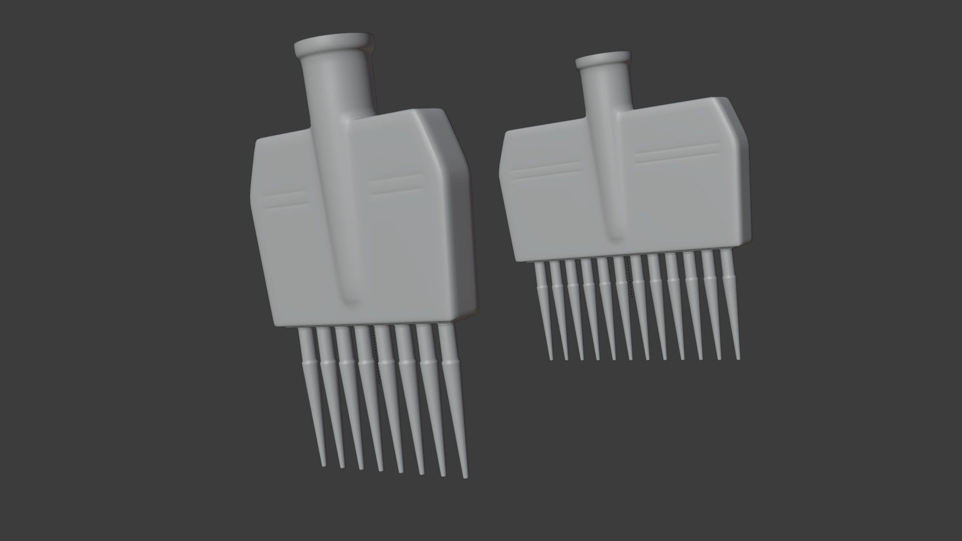 pipette adapter multichannel Low-poly 3D model_6
