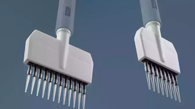 pipette adapter multichannel Low-poly 3D model