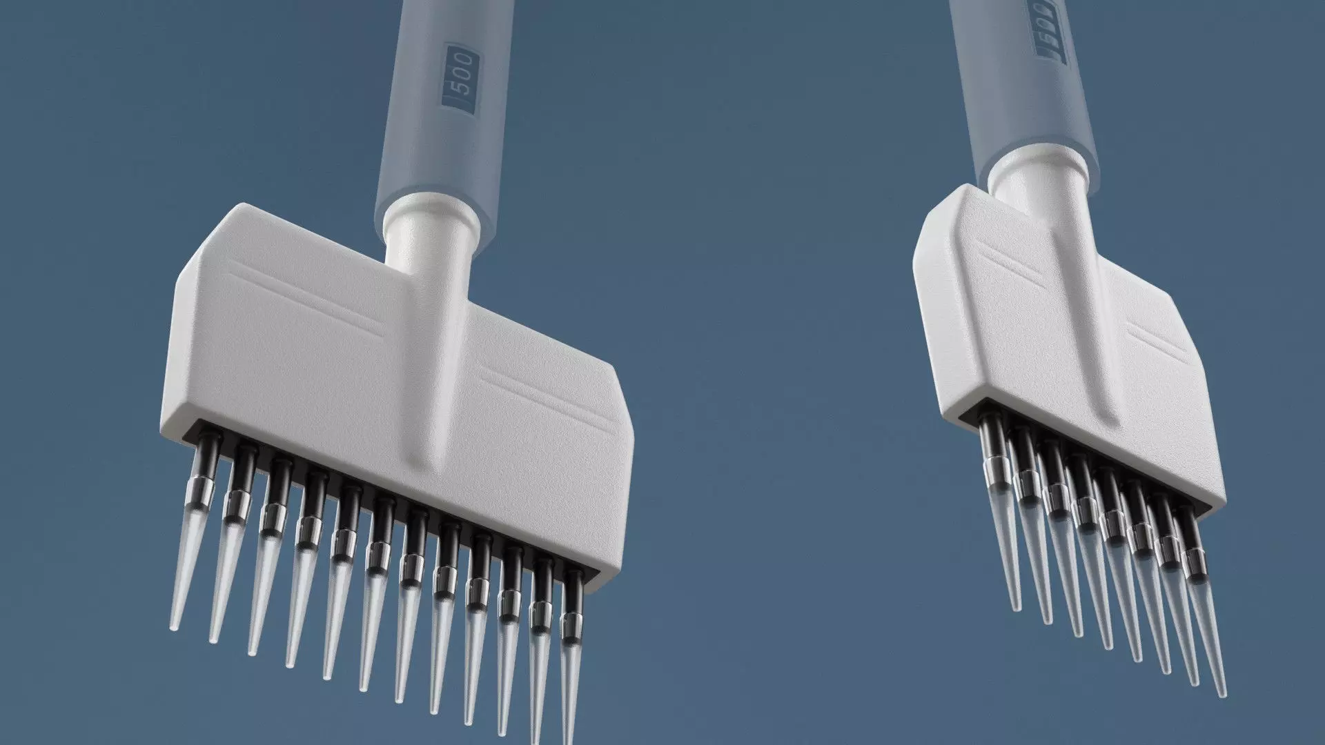 pipette adapter multichannel Low-poly 3D model_0