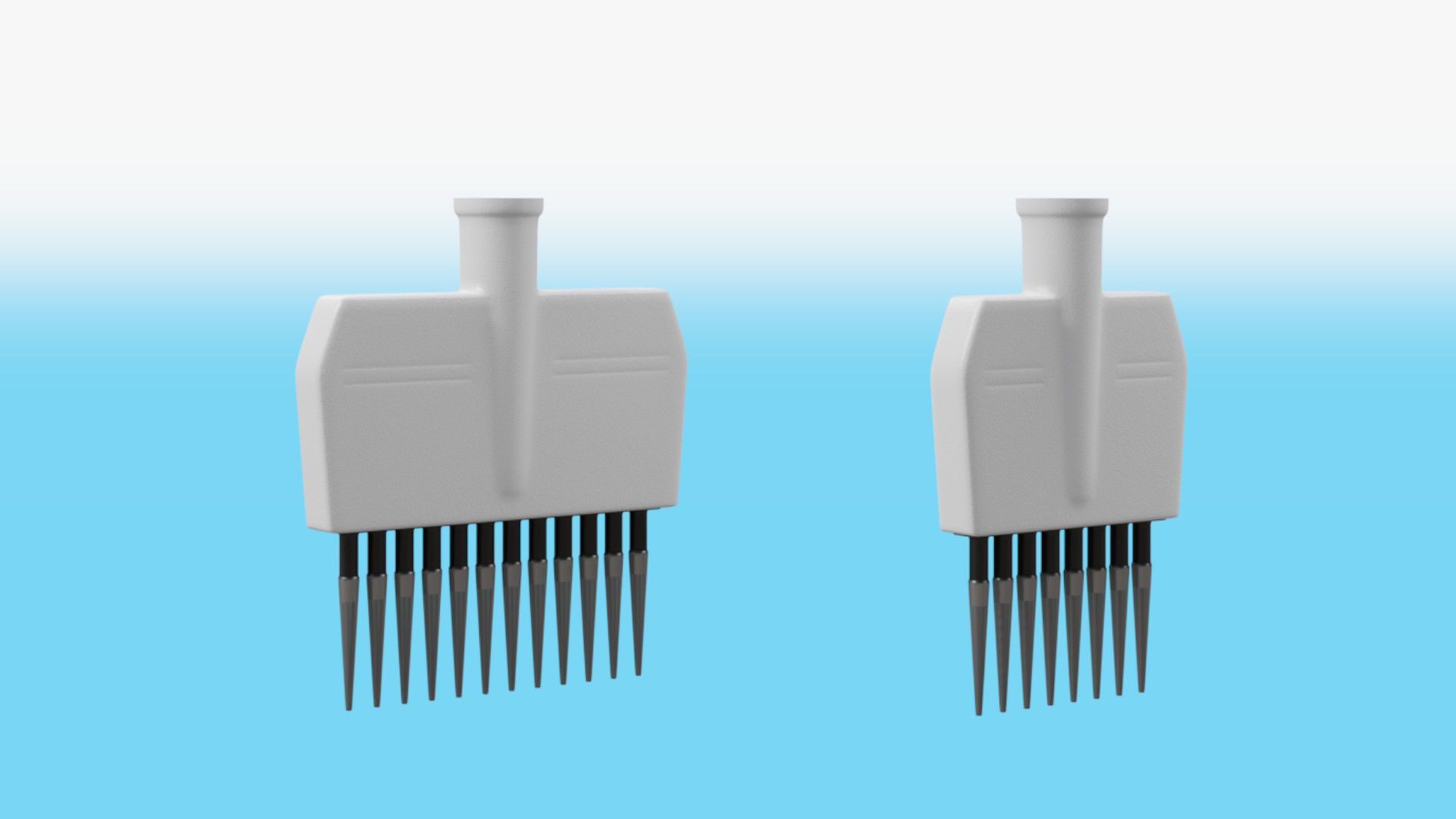 pipette adapter multichannel Low-poly 3D model_5