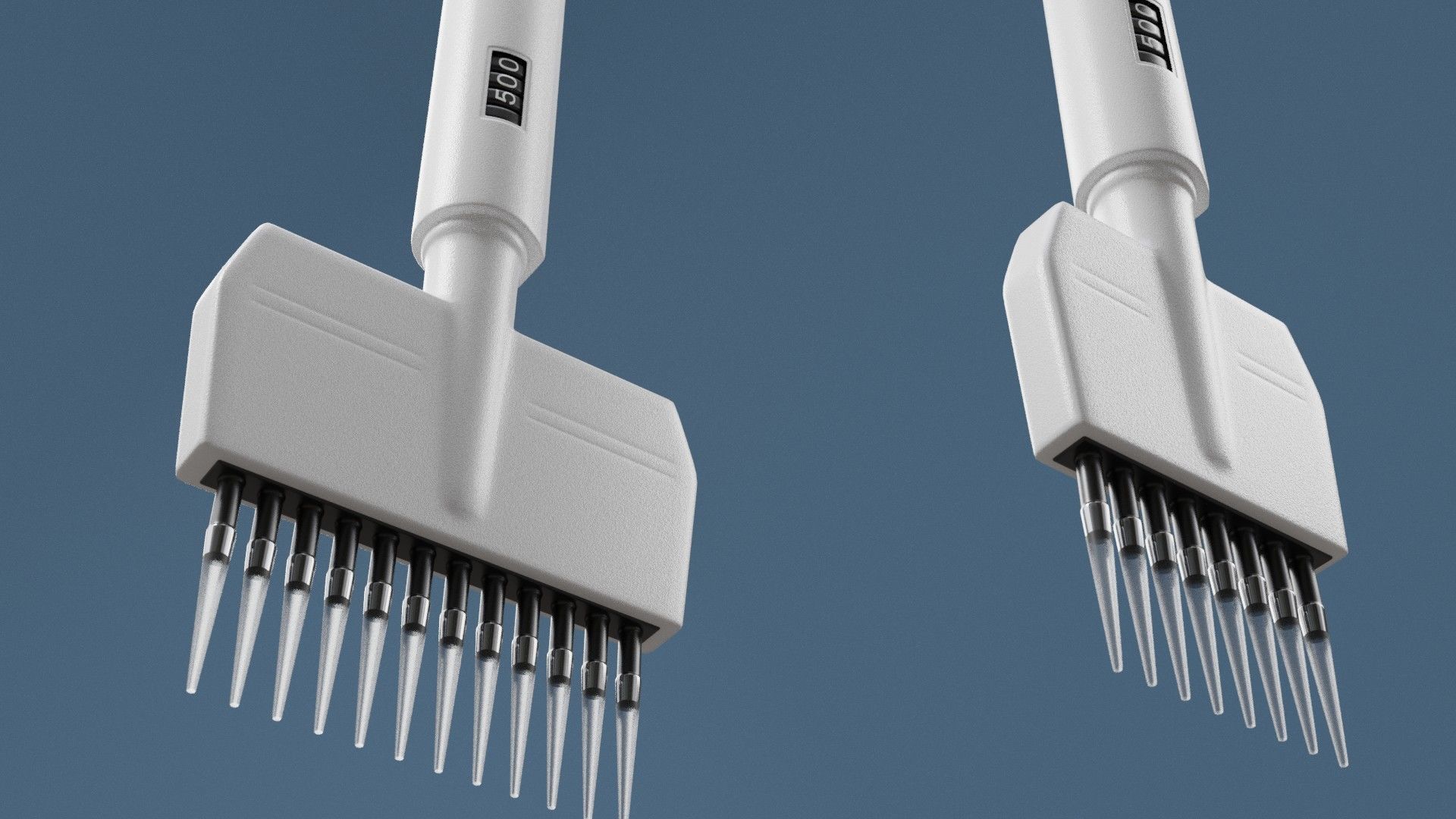 pipette adapter multichannel Low-poly 3D model_1