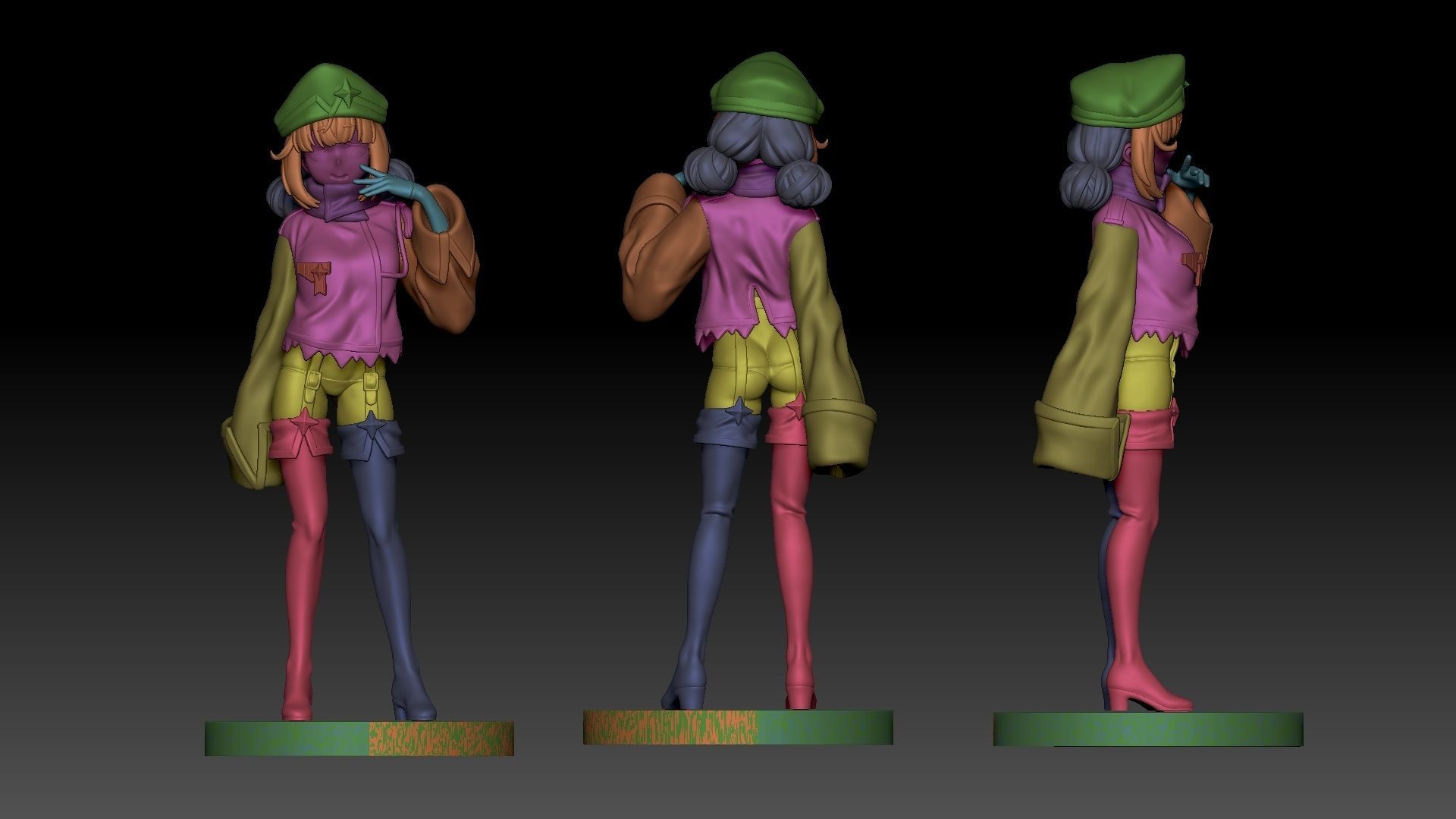 kiwi araga gushing over magical girls  3D print model_1