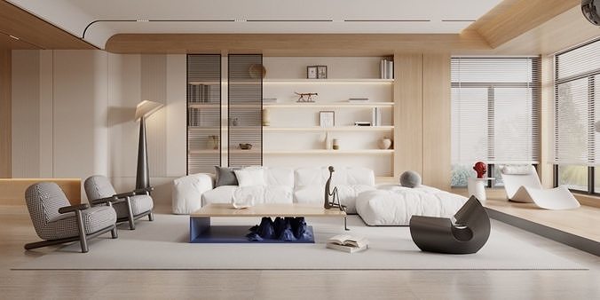 Modern living room-5 3D model