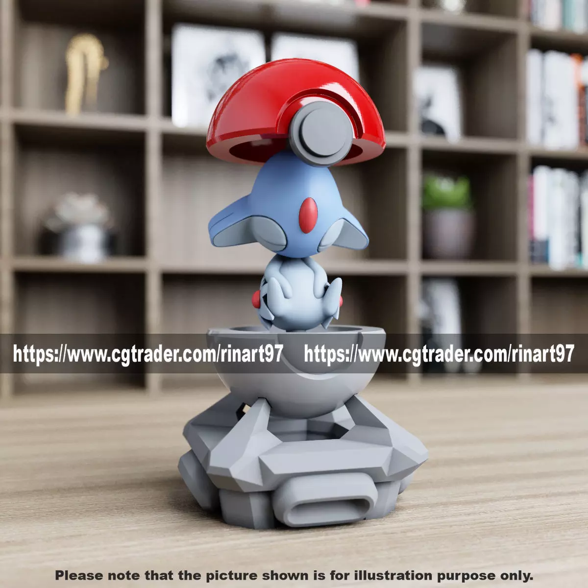 Azelf in the pokeball from Pokemon 3D print model_0