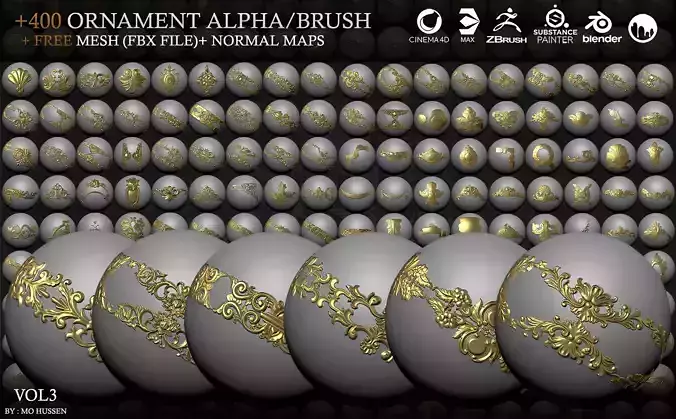 267 4K Ornament Brush Vol2 