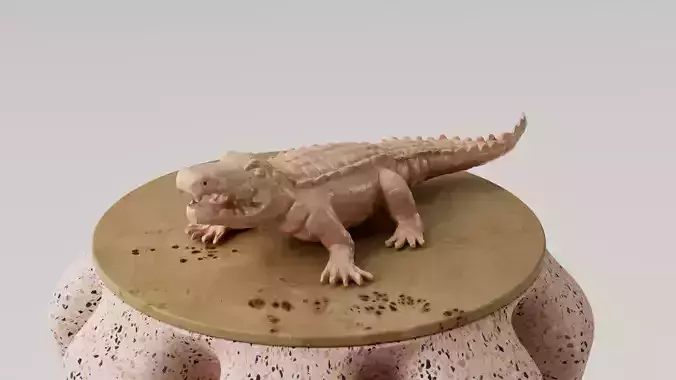 ESCULTURA - COCODRILO - LOW POLY 3D print model