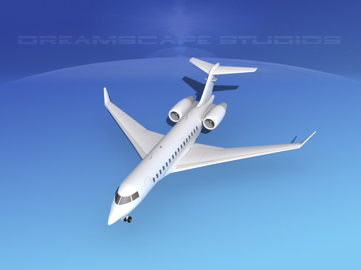 Global Express 8000 Unmarked 3D model_8