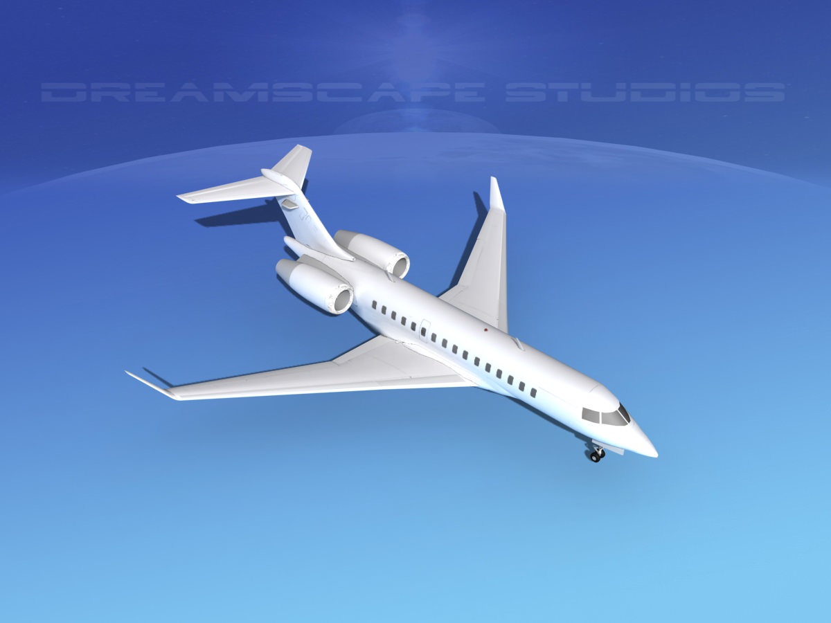 Global Express 8000 Unmarked 3D model_10