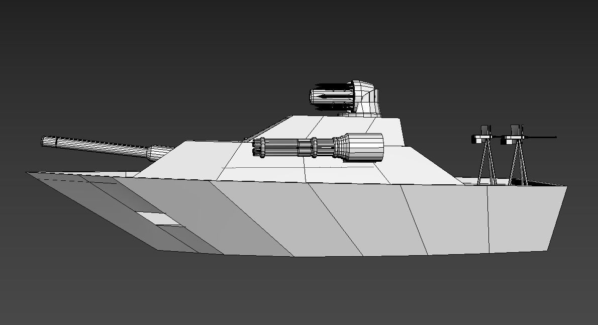 Low Poly Boat Game Ready Asset Low-poly 3D model_19