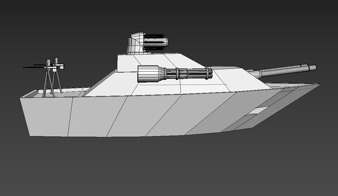 Low Poly Boat Game Ready Asset Low-poly 3D model_23