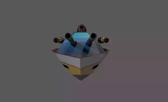 Low Poly Boat Game Ready Asset