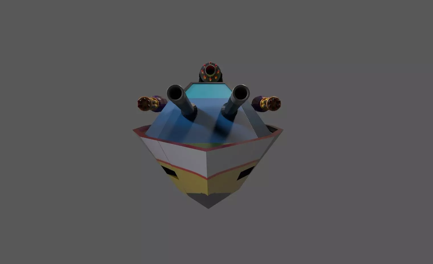 Low Poly Boat Game Ready Asset Low-poly 3D model_0