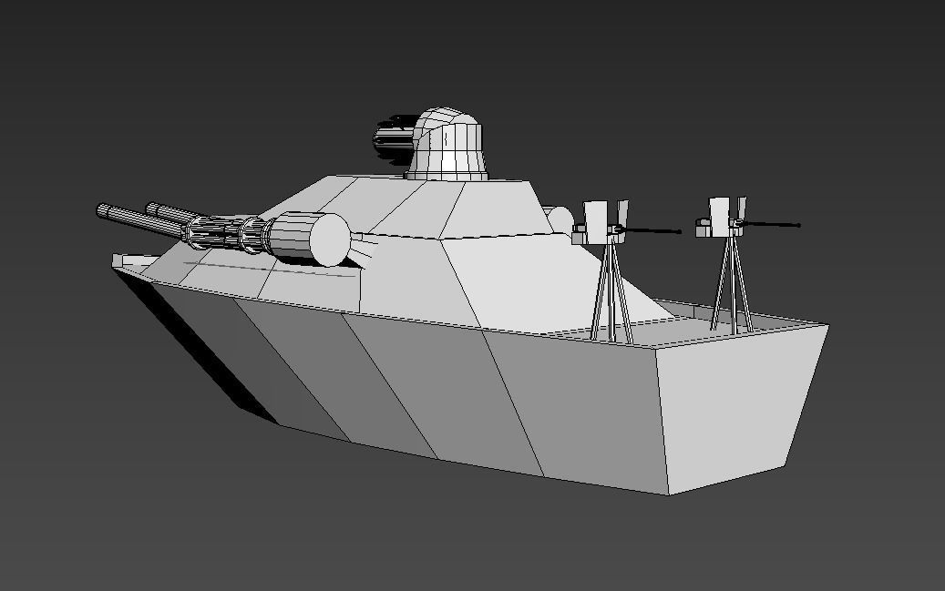 Low Poly Boat Game Ready Asset Low-poly 3D model_20