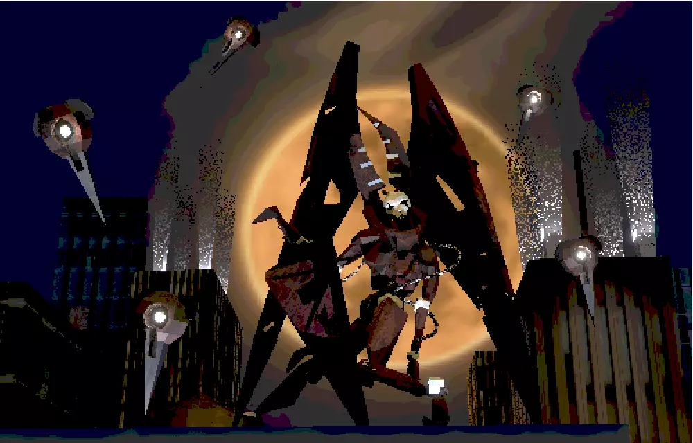 Retro-styled robo-angel 3000 Low-poly 3D model_0