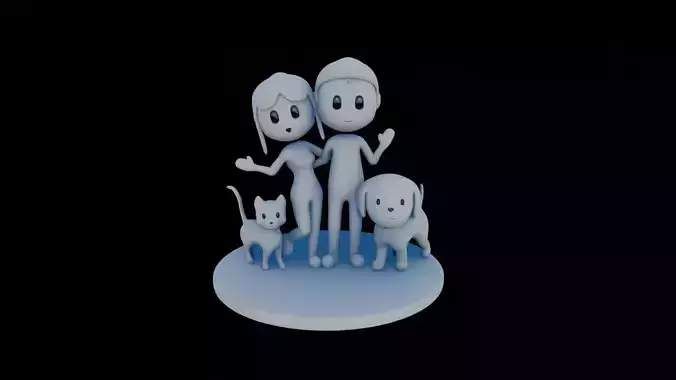 Minimalist characters Great for marketing animation blend