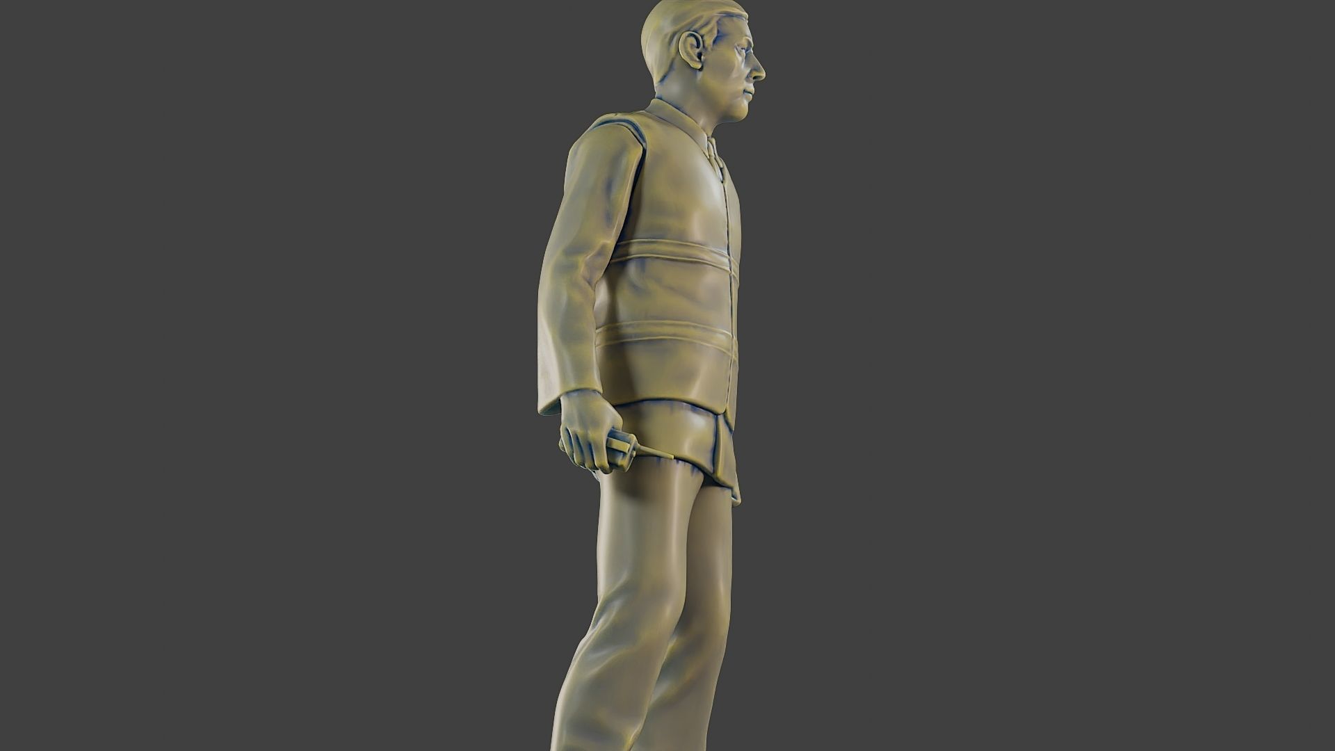 Male Security reflective vest MSRV 001 3D print model_29